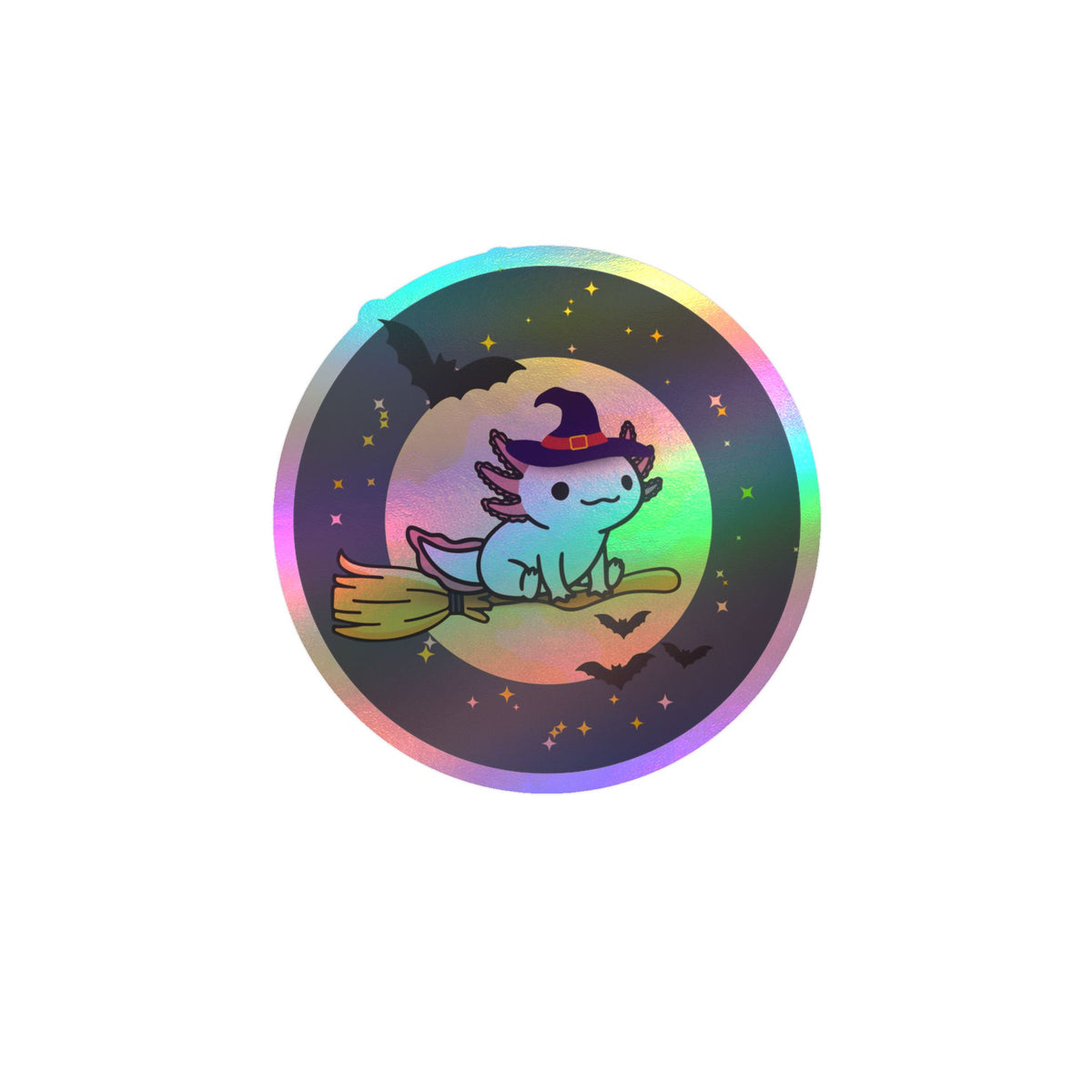 Bewitching Axolotl  Kiss-Cut Vinyl Decals