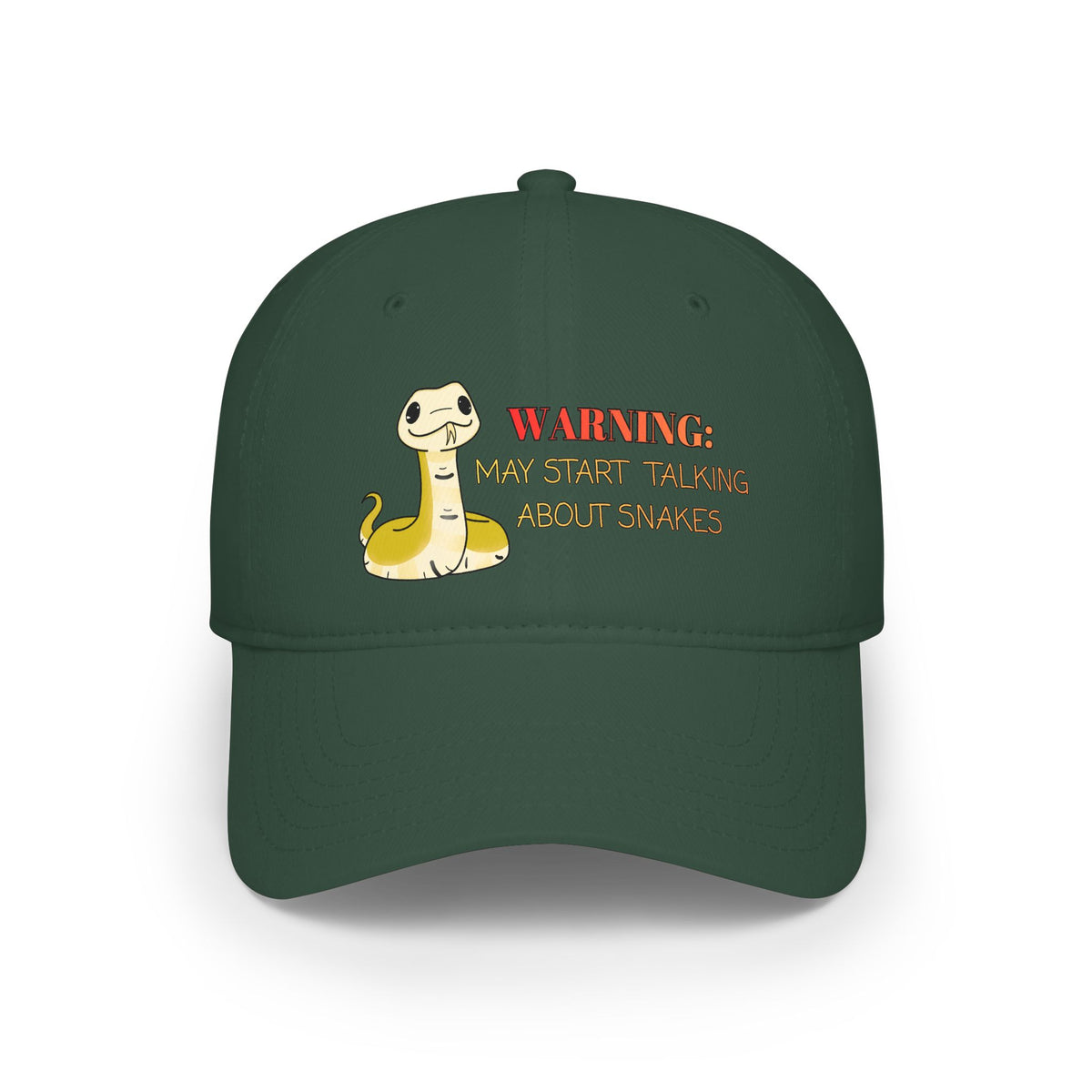 Copy of Warning: May Start Talking about Snakes Low Profile Baseball Cap