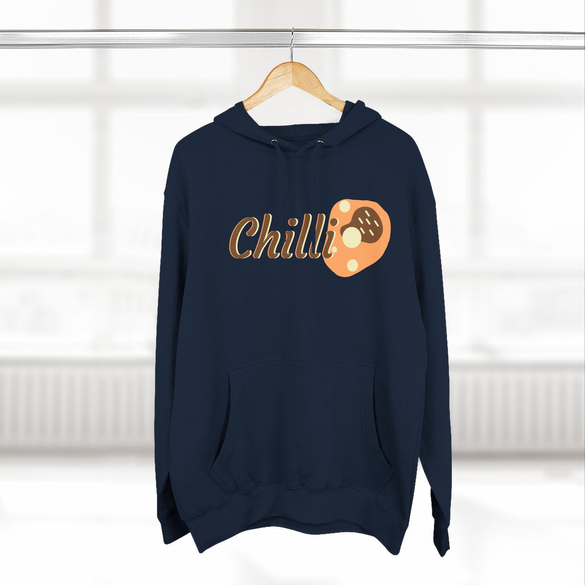 Chilli themed, (Front & Back Design) Adult Fleece Hoodie