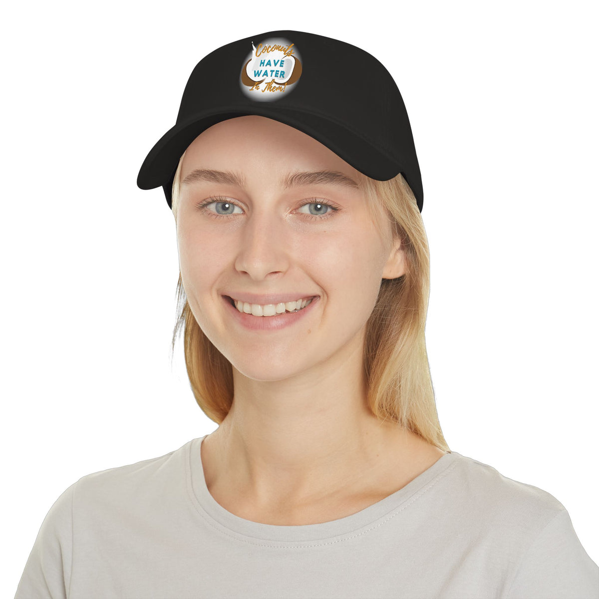 "Coconuts have Water in Them!" Low Profile Baseball Cap