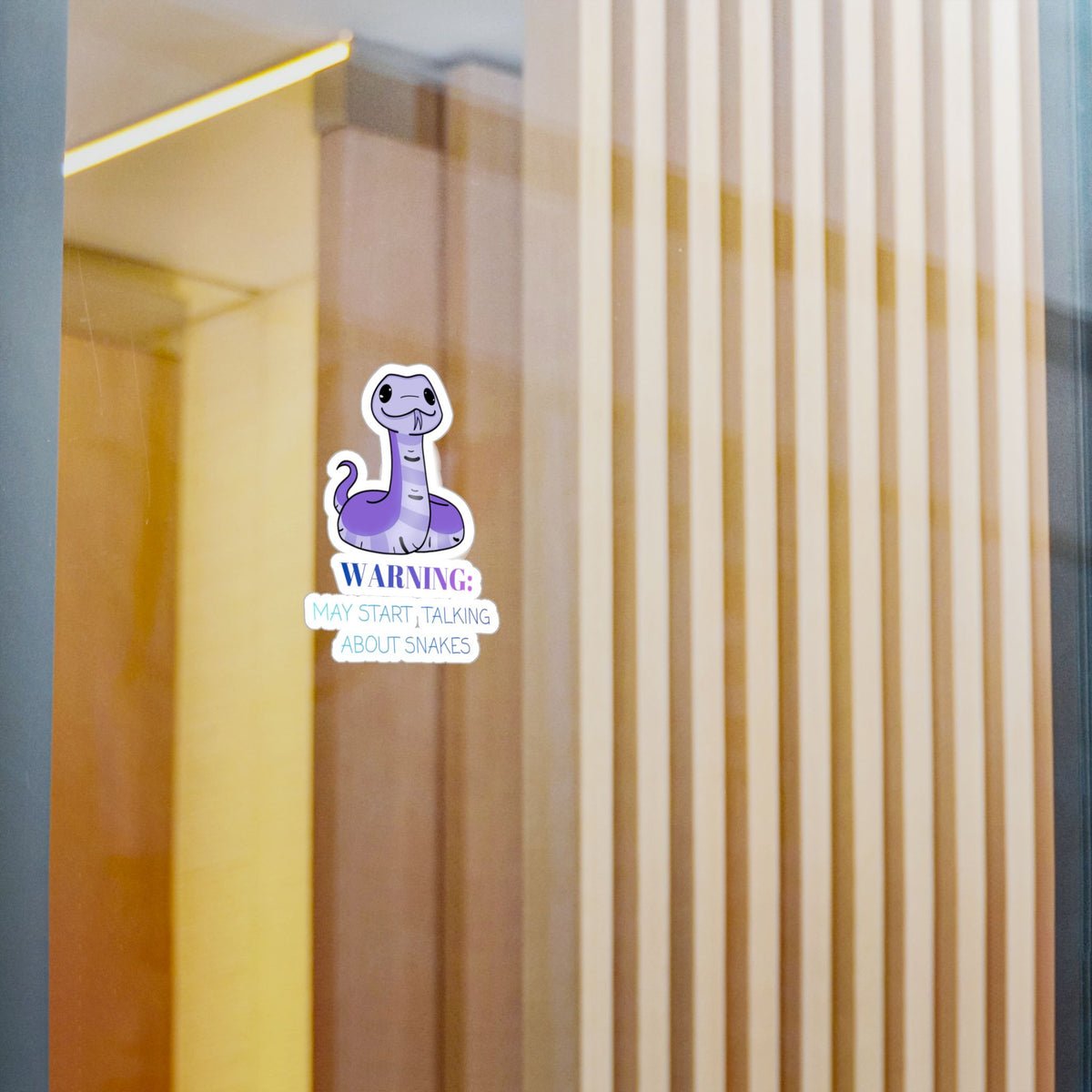 Warning! May talk about Snakes! Kiss-Cut Vinyl Decals