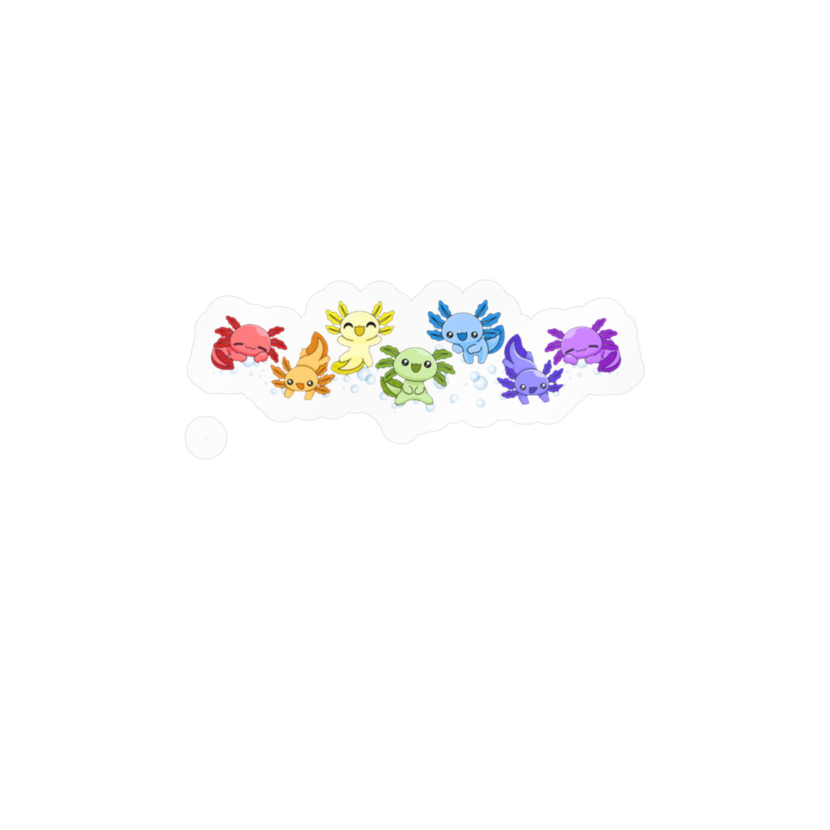 Rainbow of Axolotls Kiss-Cut Vinyl Decals
