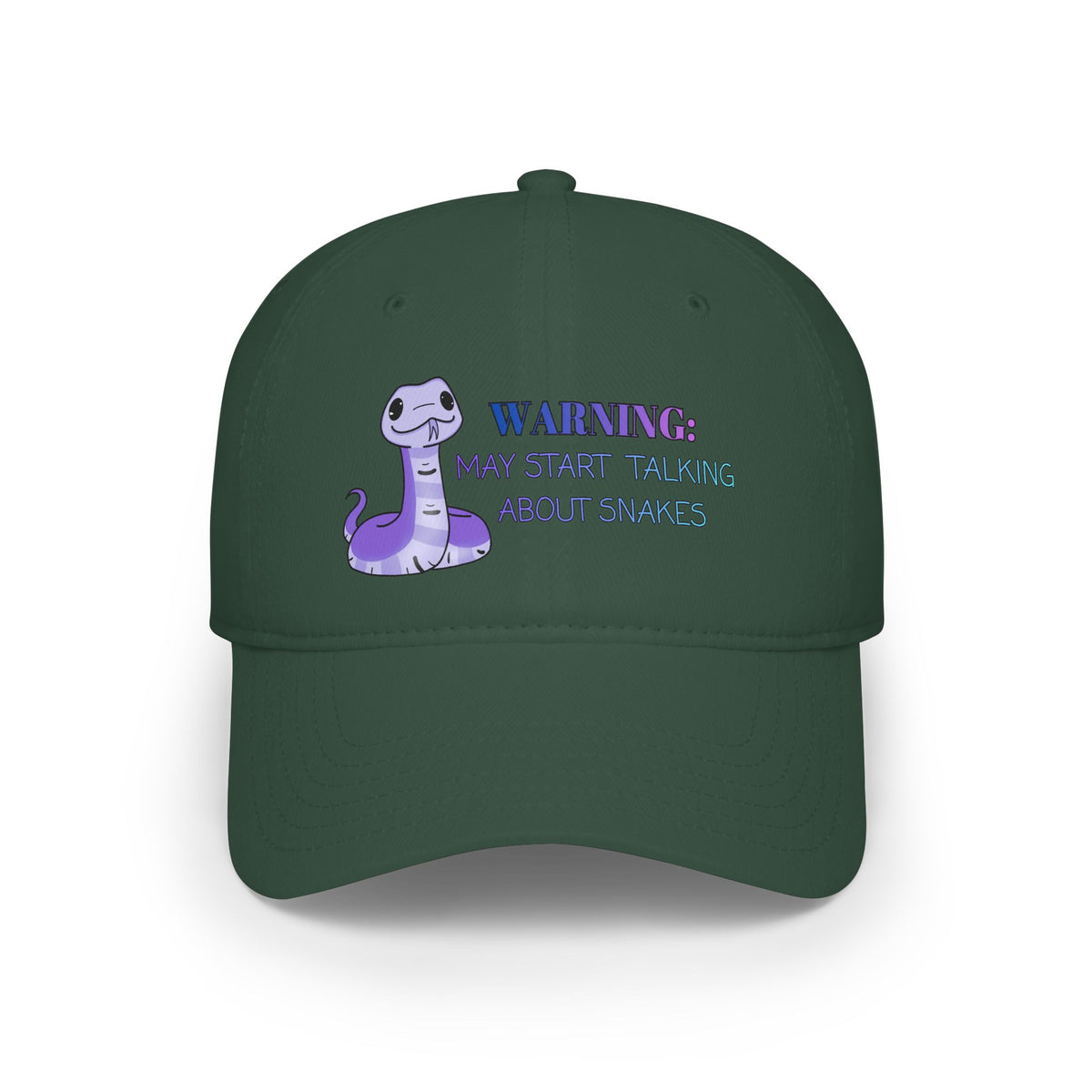 Warning: May Start Talking about Snakes Low Profile Baseball Cap