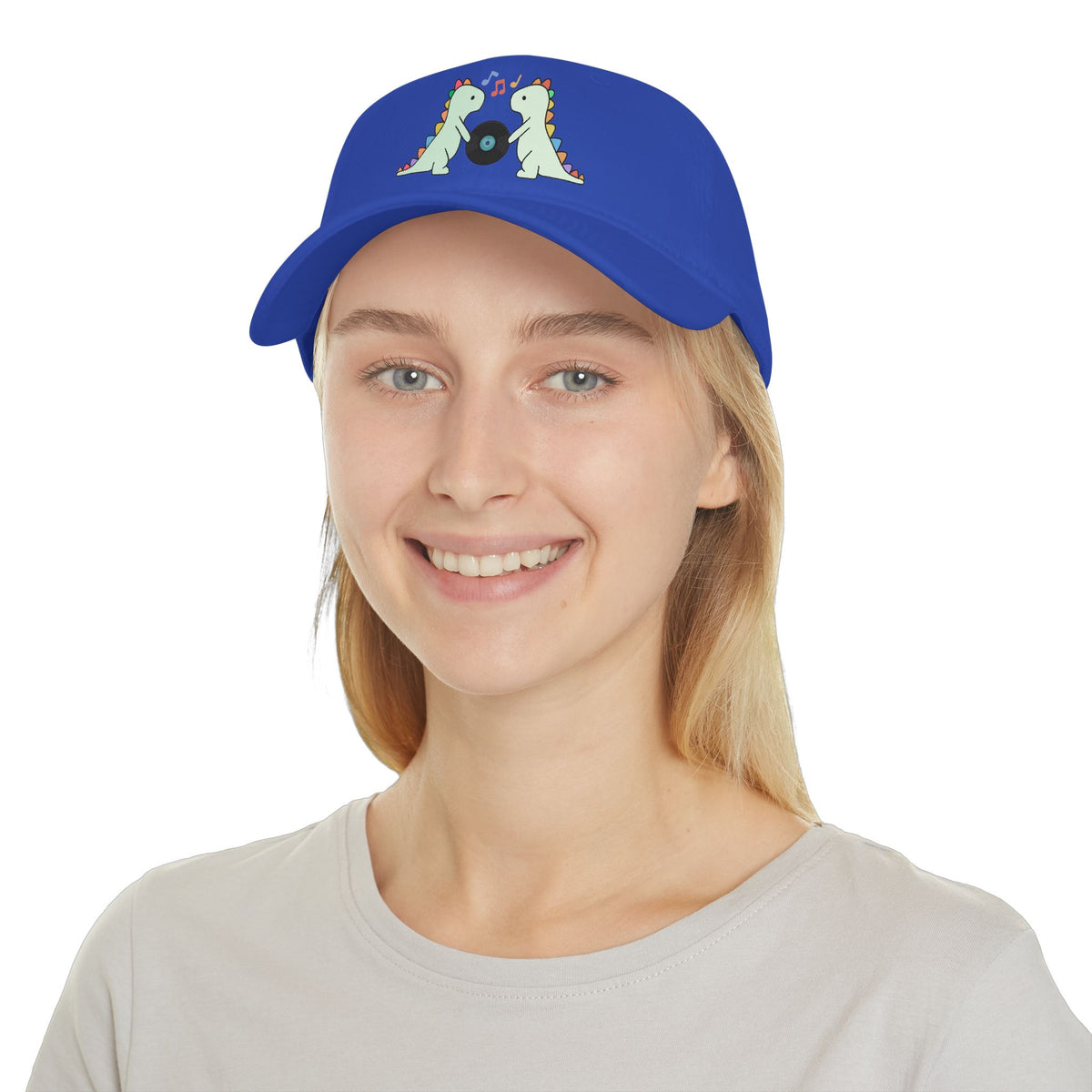 Record Loving Dinos- Low Profile Baseball Cap