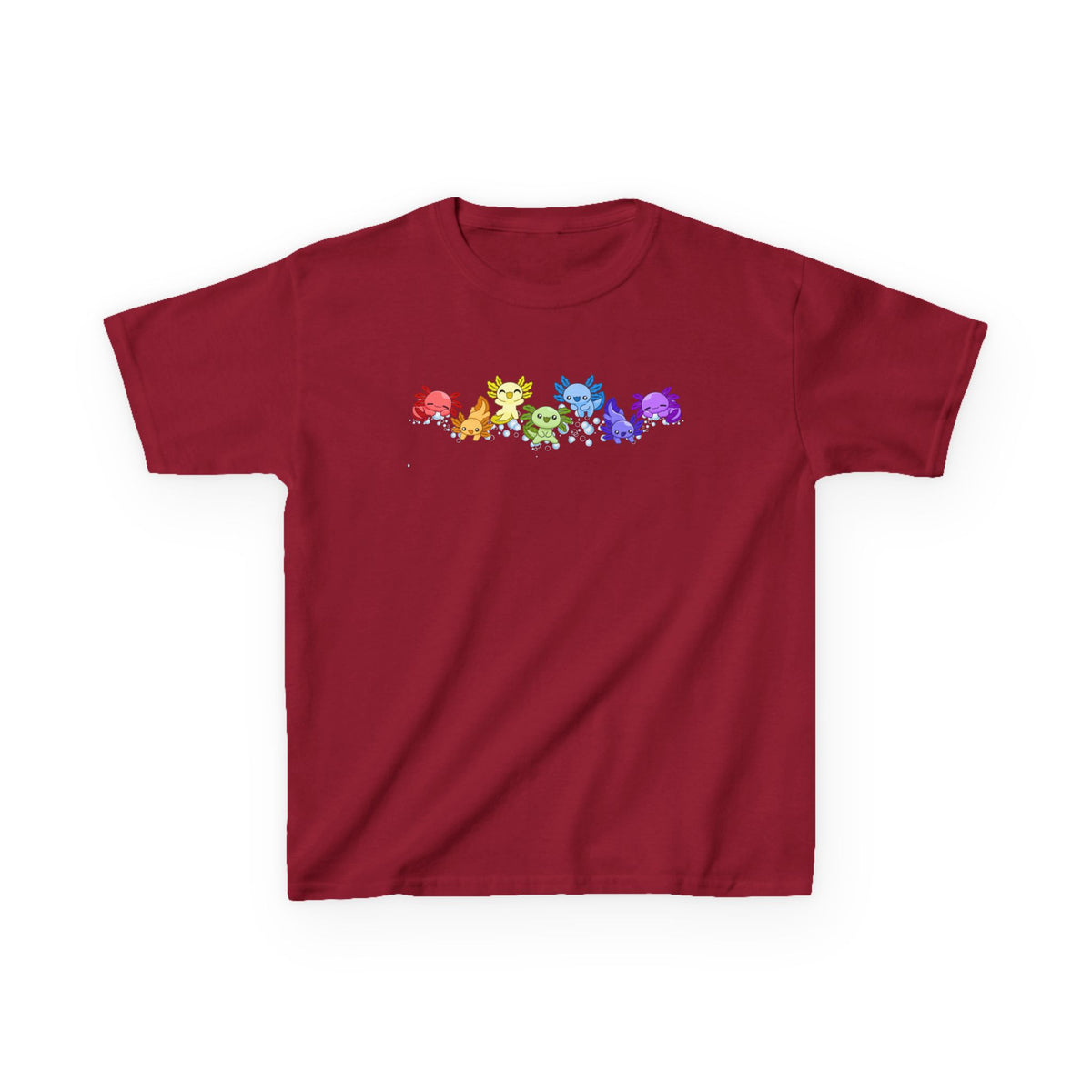 Rainbow Axolotls Kids Heavy Cotton™ Tee