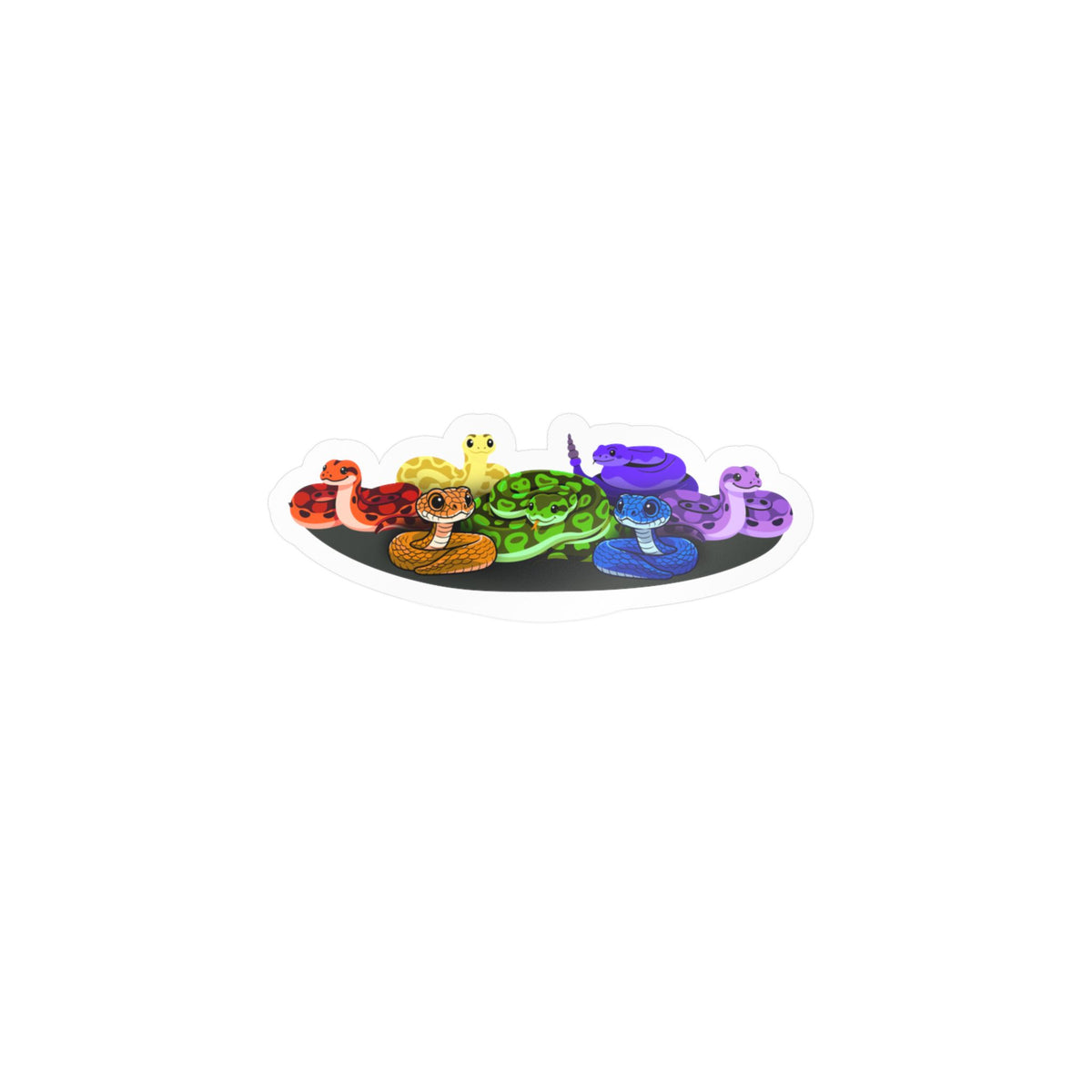 Rainbow of Snakes Kiss-Cut Vinyl Decals