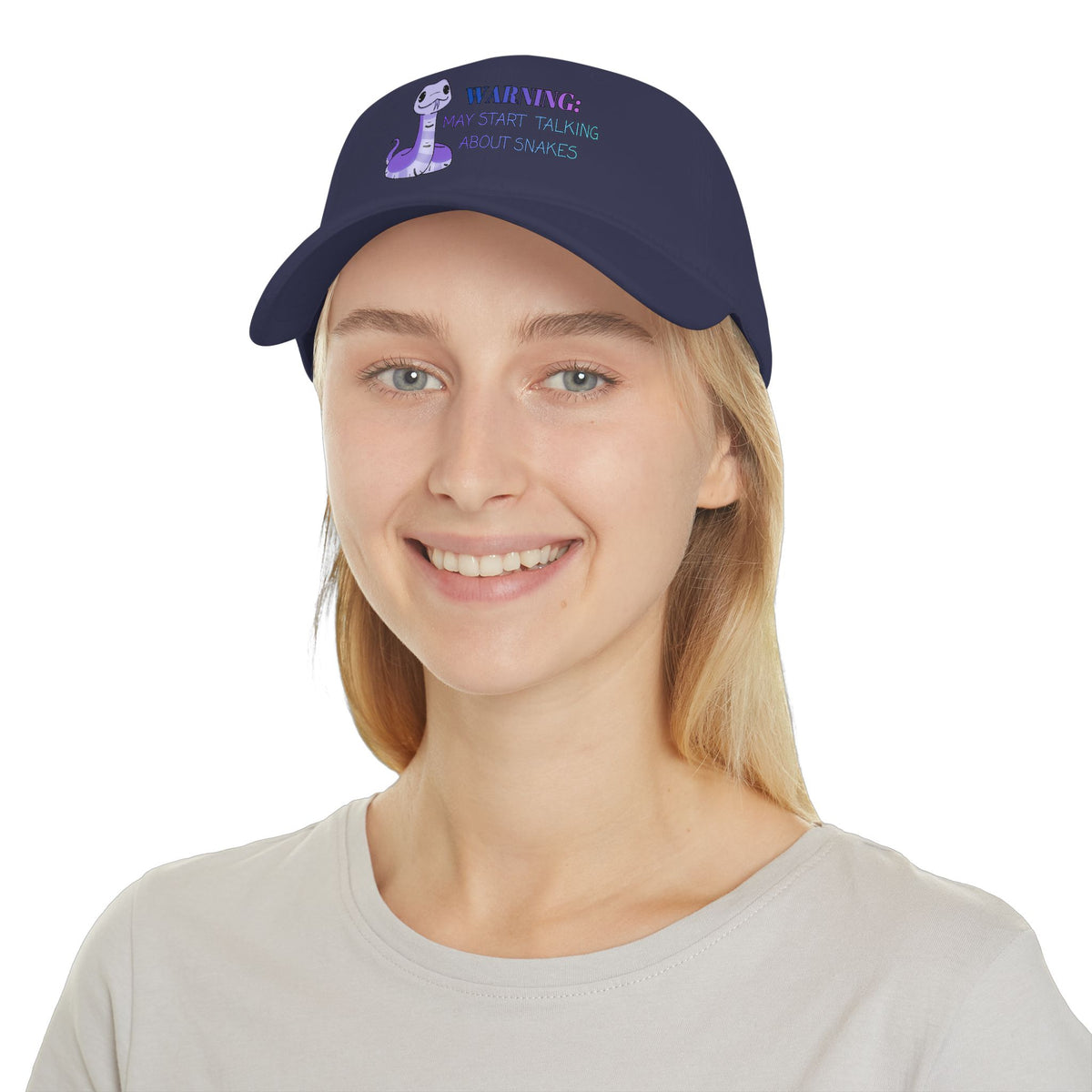 Warning: May Start Talking about Snakes Low Profile Baseball Cap