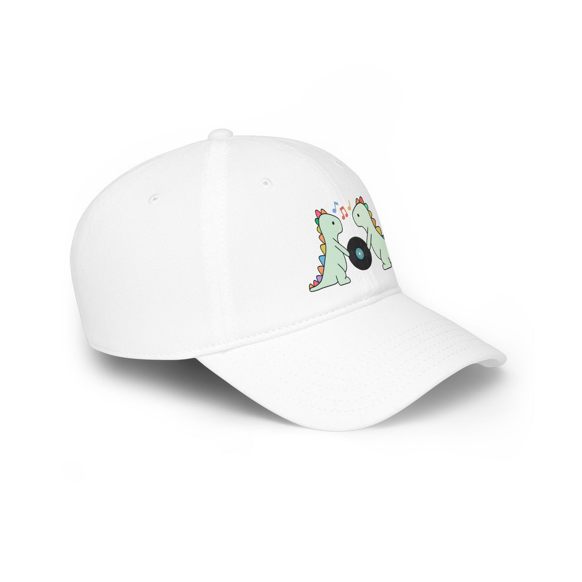 Record Loving Dinos- Low Profile Baseball Cap