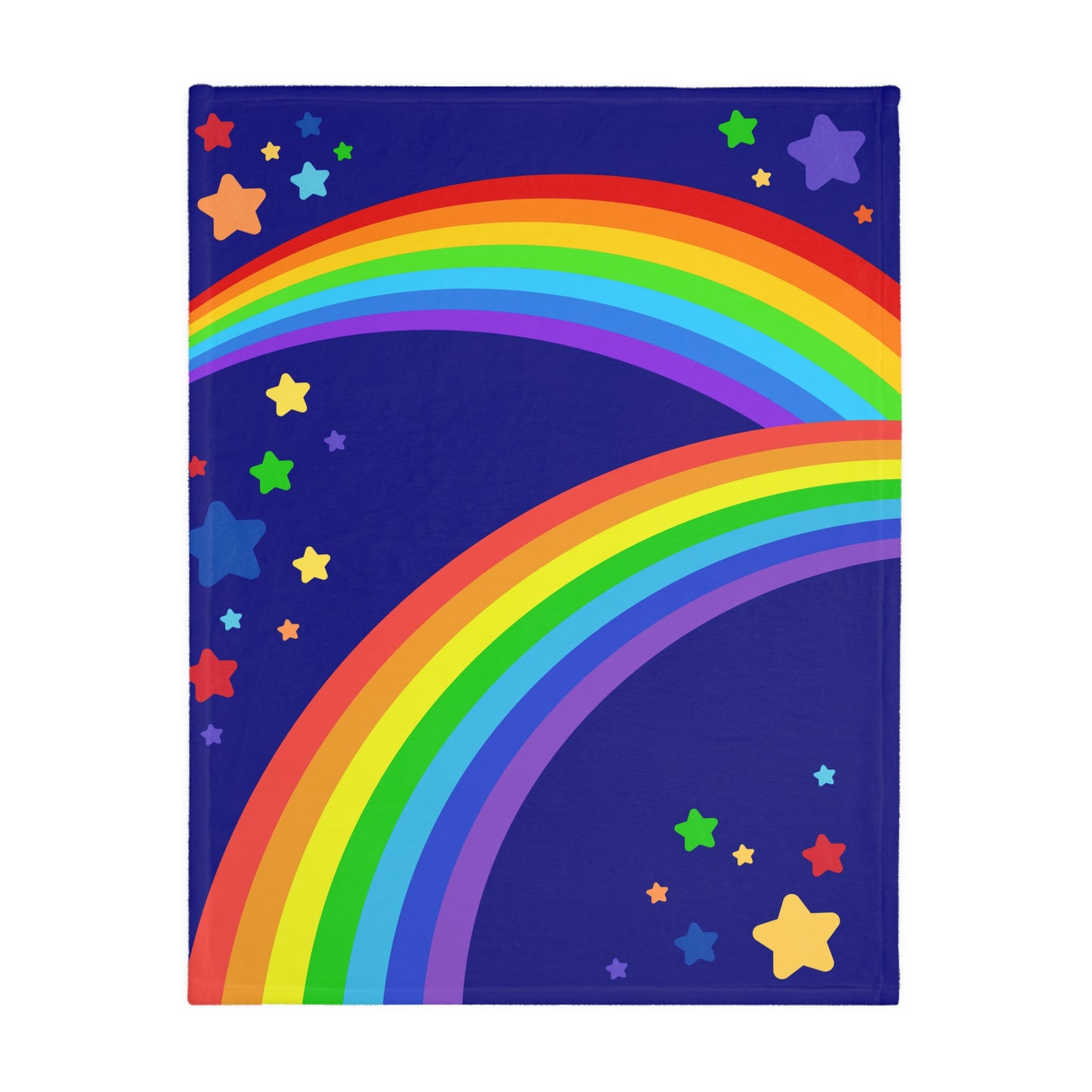 Rainbow Brite Inspired-Velveteen Microfiber Blanket (Two-sided print)