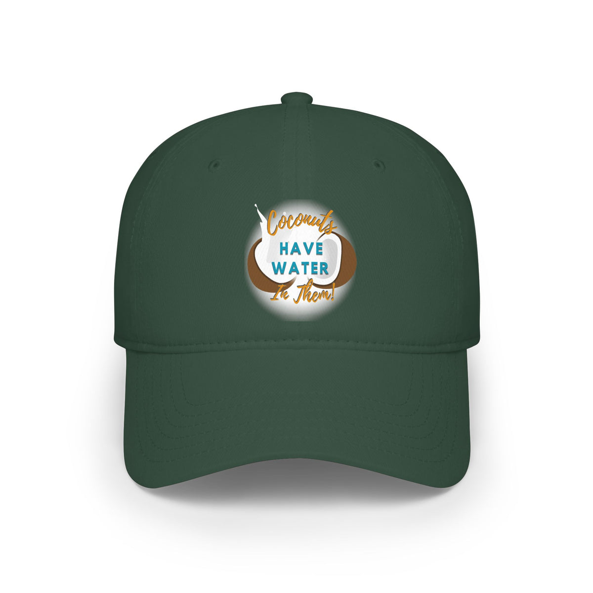 "Coconuts have Water in Them!" Low Profile Baseball Cap