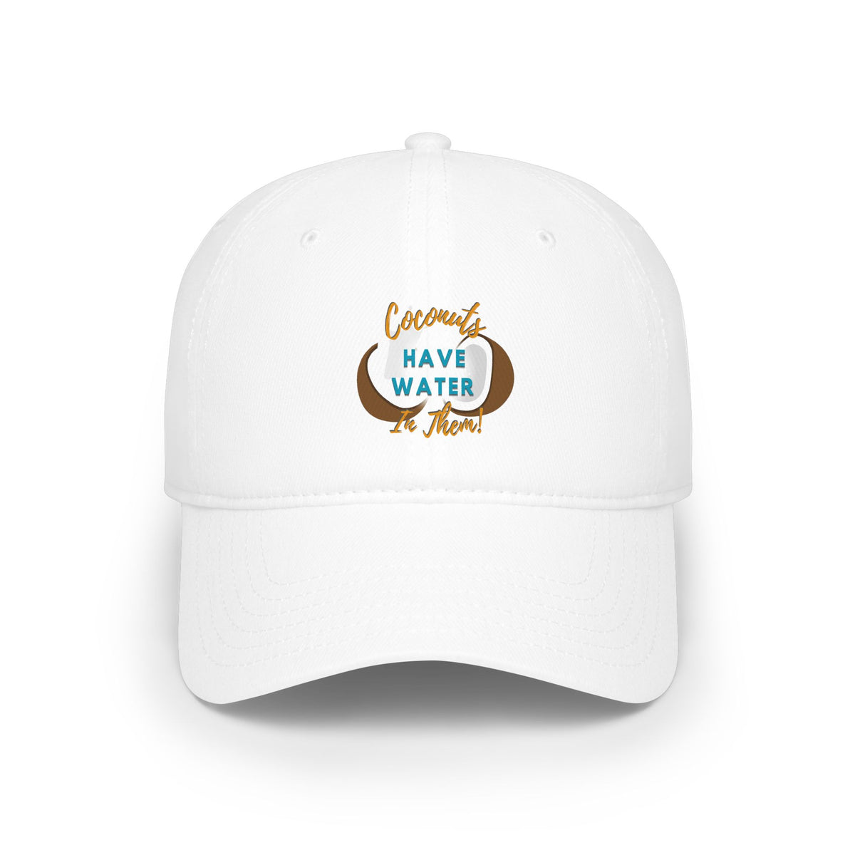 "Coconuts have Water in Them!" Low Profile Baseball Cap