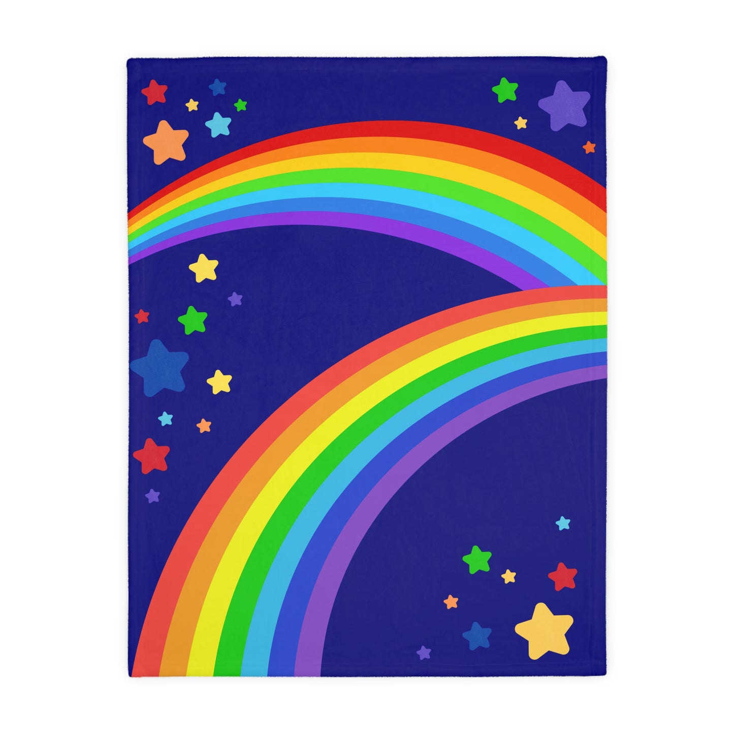 Rainbow Brite Inspired-Velveteen Microfiber Blanket (Two-sided print)