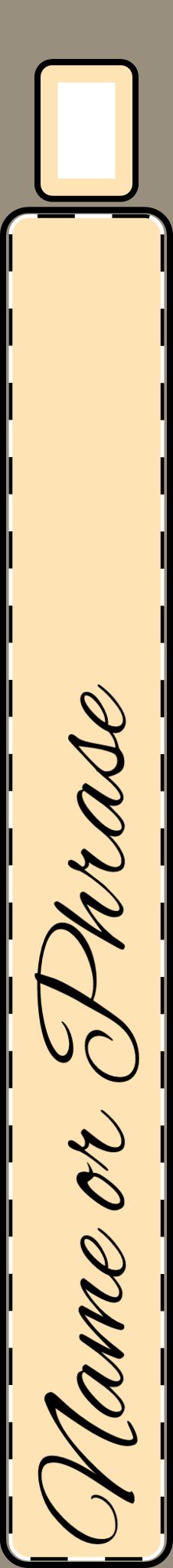 Custom Vertical Name Bar Pendant (Engraving)