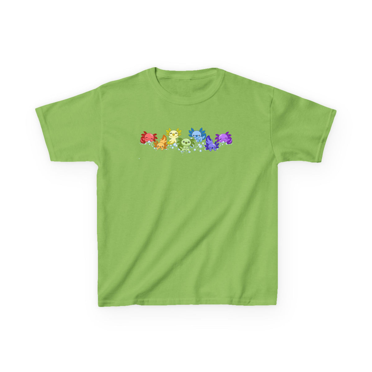 Rainbow Axolotls Kids Heavy Cotton™ Tee