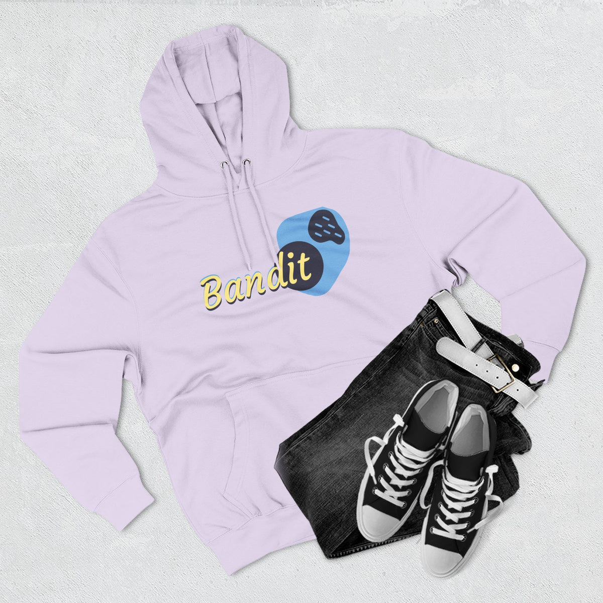 Bandit themed, (Front & Back Design) Adult Fleece Hoodie