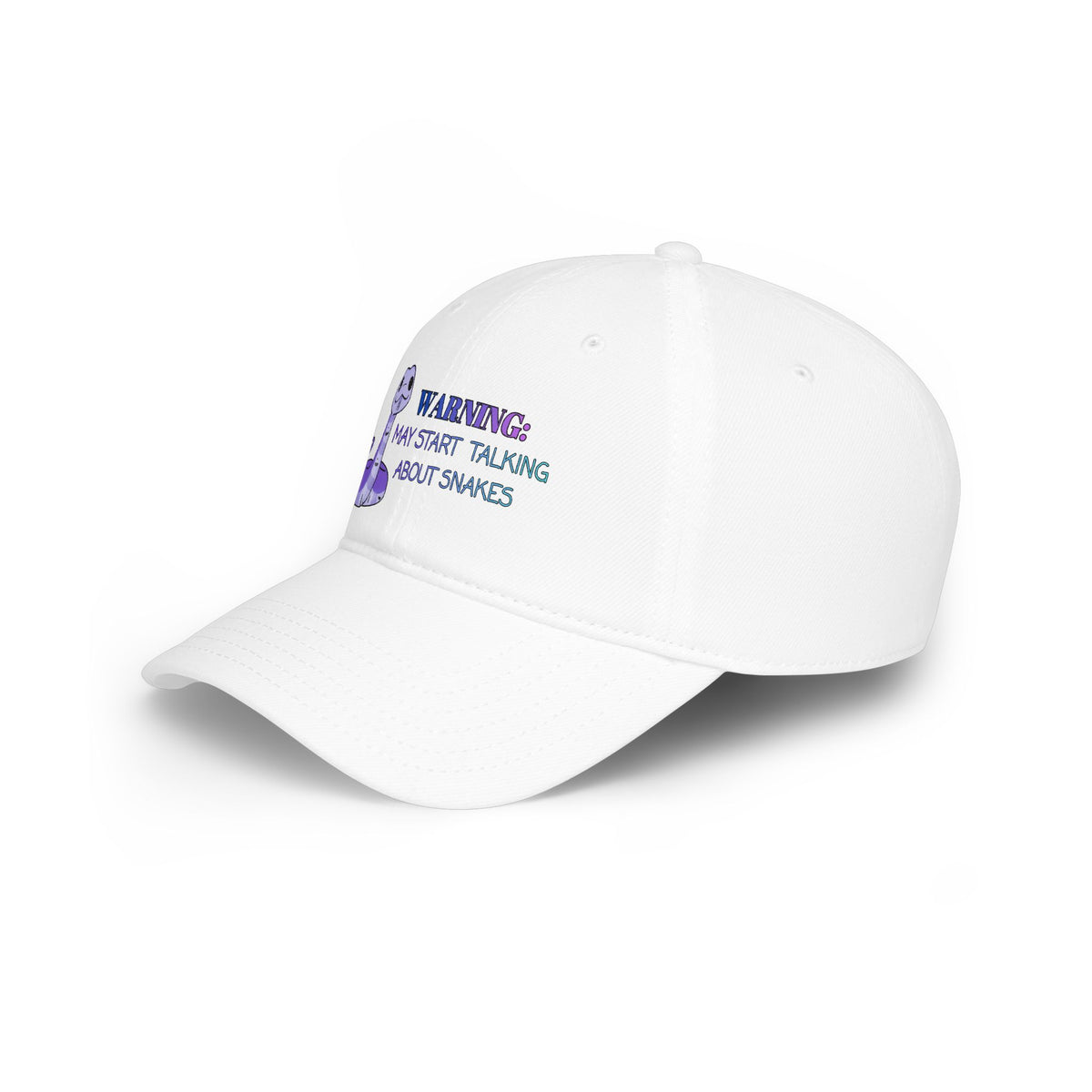 Warning: May Start Talking about Snakes Low Profile Baseball Cap