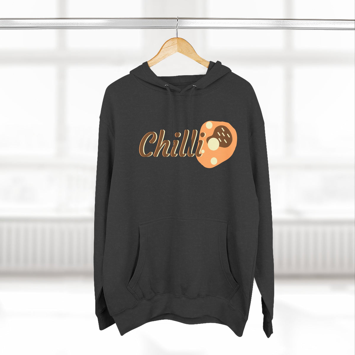 Chilli themed, (Front & Back Design) Adult Fleece Hoodie