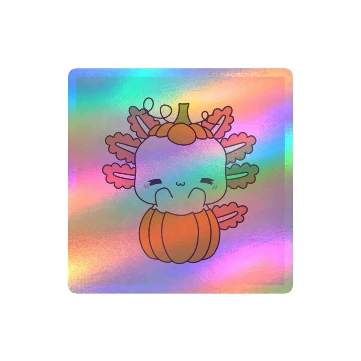 Axolotl and Pumpkin Kiss-Cut Vinyl Decals