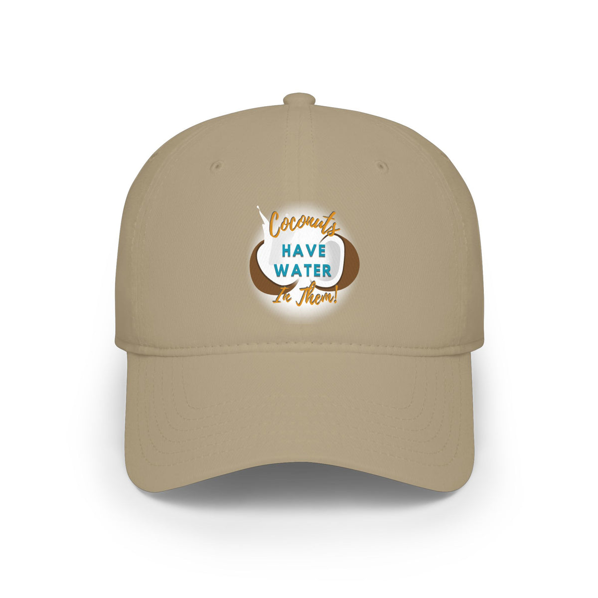 "Coconuts have Water in Them!" Low Profile Baseball Cap
