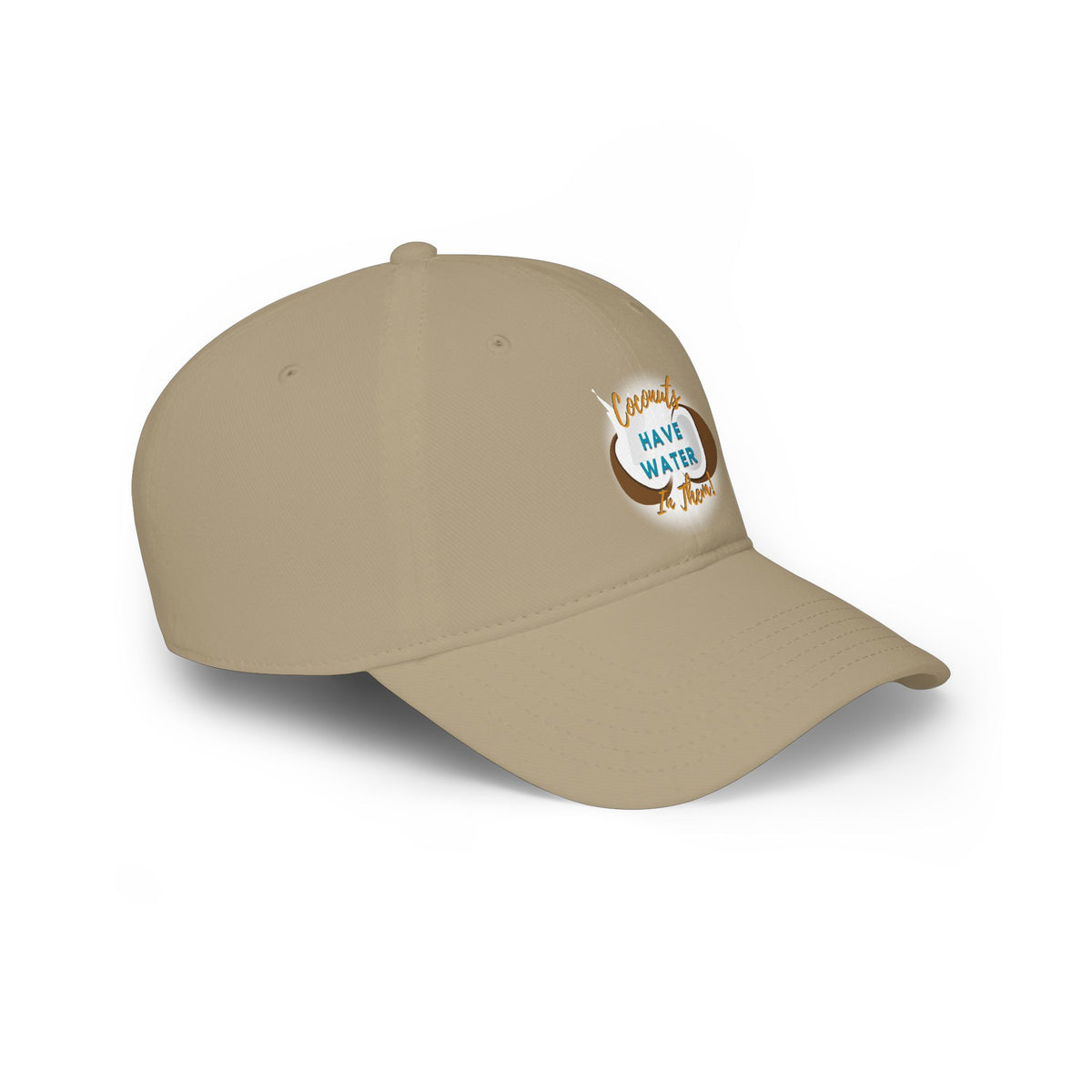 "Coconuts have Water in Them!" Low Profile Baseball Cap