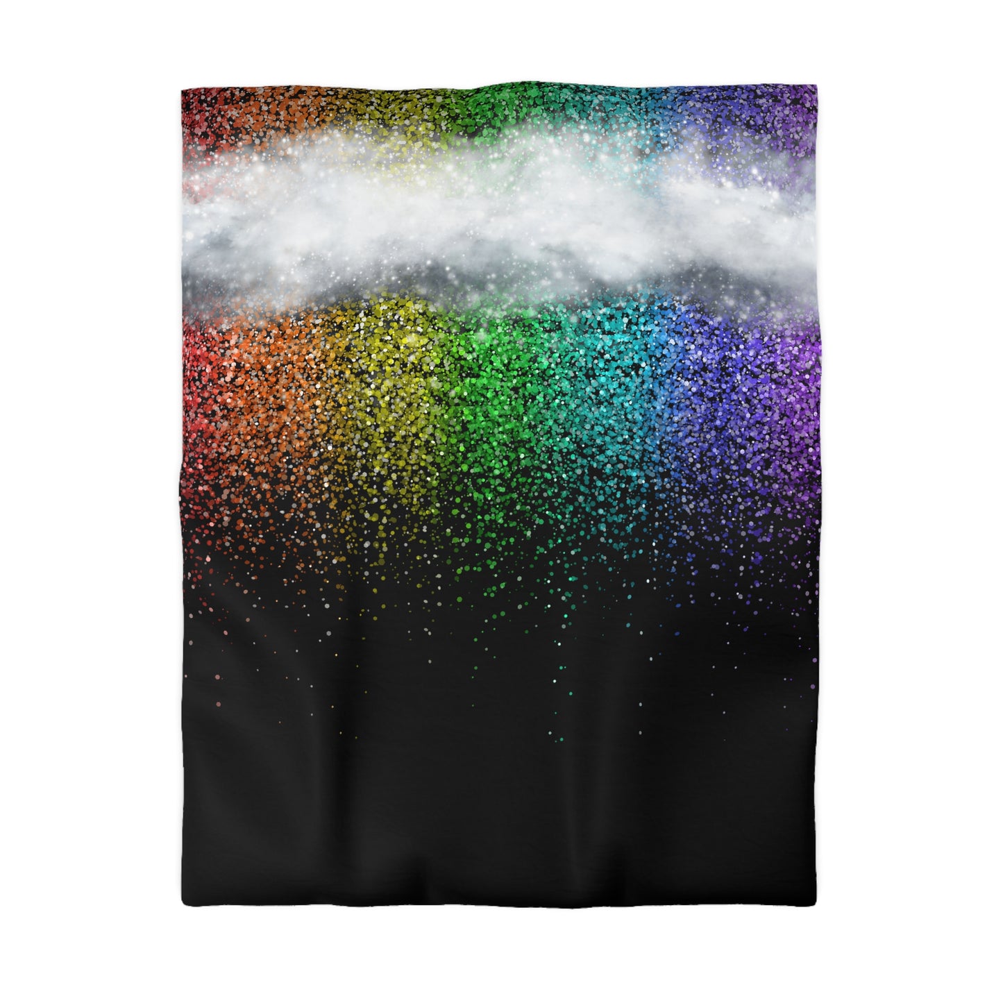 Rainbow, Clouds, Microfiber Duvet Cover
