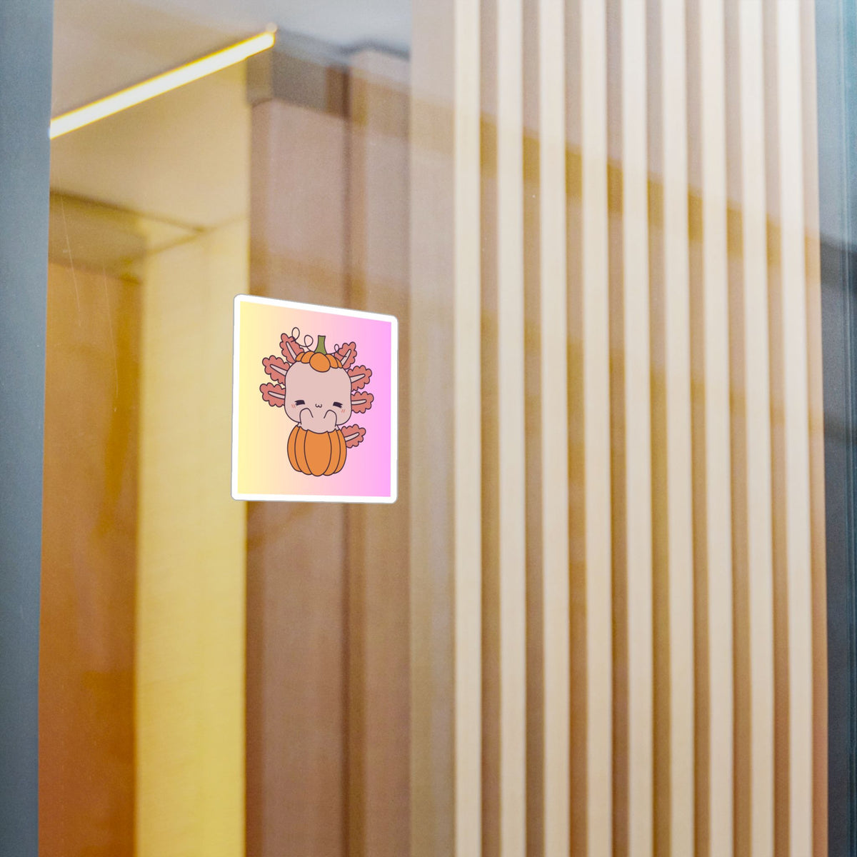 Axolotl and Pumpkin Kiss-Cut Vinyl Decals