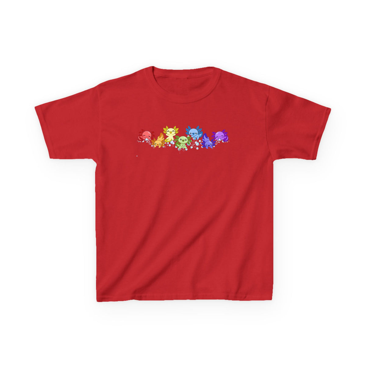 Rainbow Axolotls Kids Heavy Cotton™ Tee