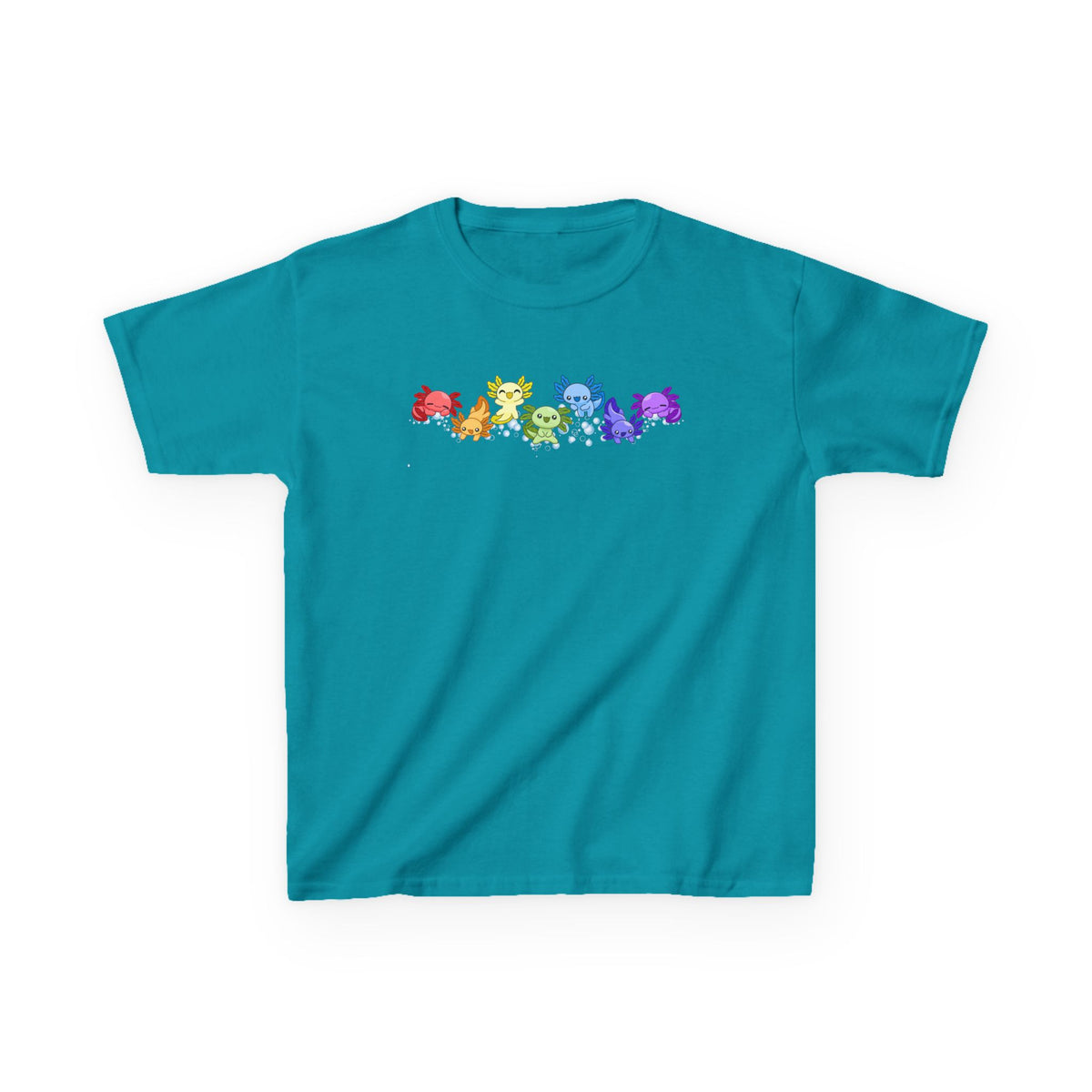 Rainbow Axolotls Kids Heavy Cotton™ Tee