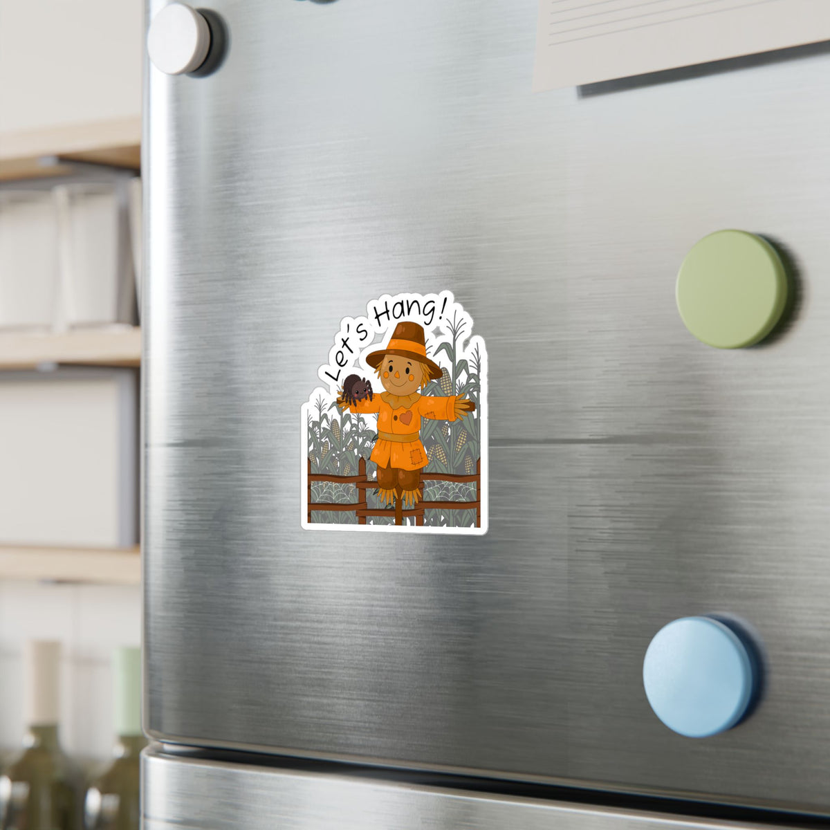 Halloween Spider and Scarecrow Kiss-Cut Vinyl Decals