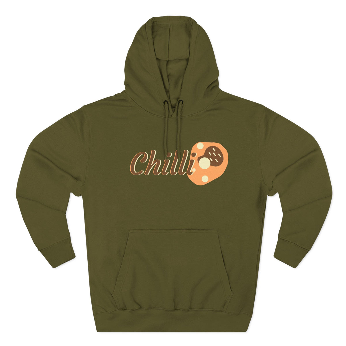 Chilli themed, (Front & Back Design) Adult Fleece Hoodie