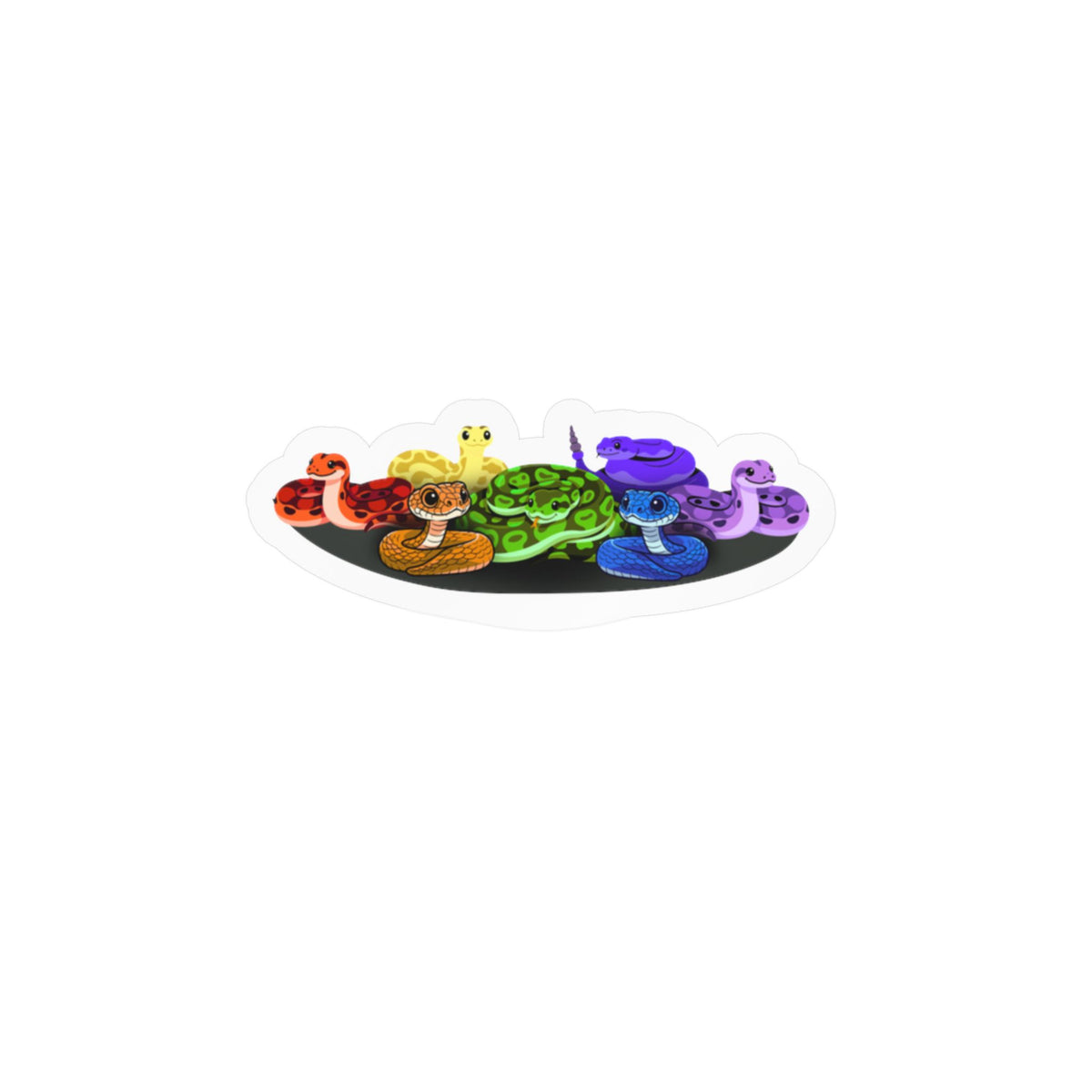 Rainbow of Snakes Kiss-Cut Vinyl Decals