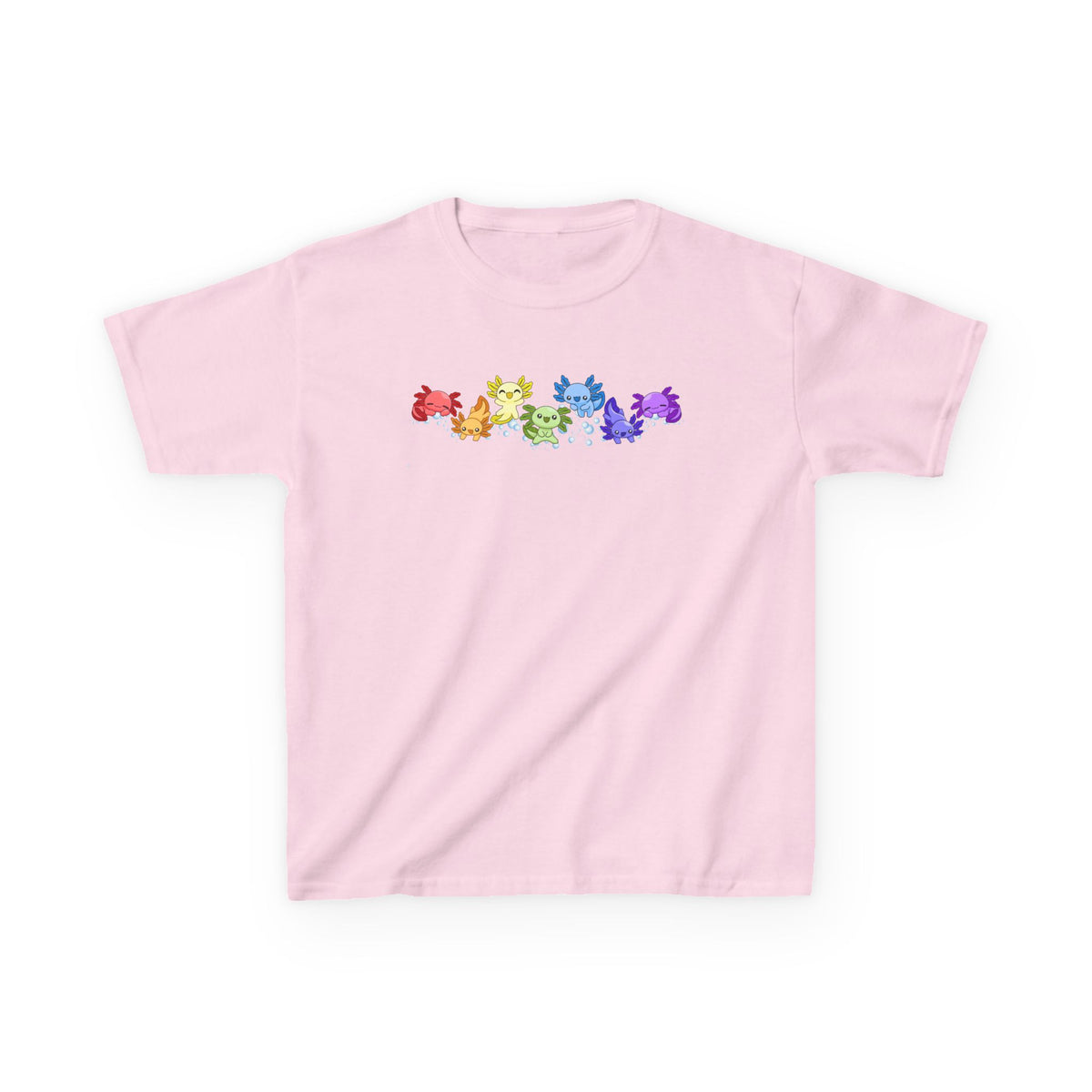 Rainbow Axolotls Kids Heavy Cotton™ Tee