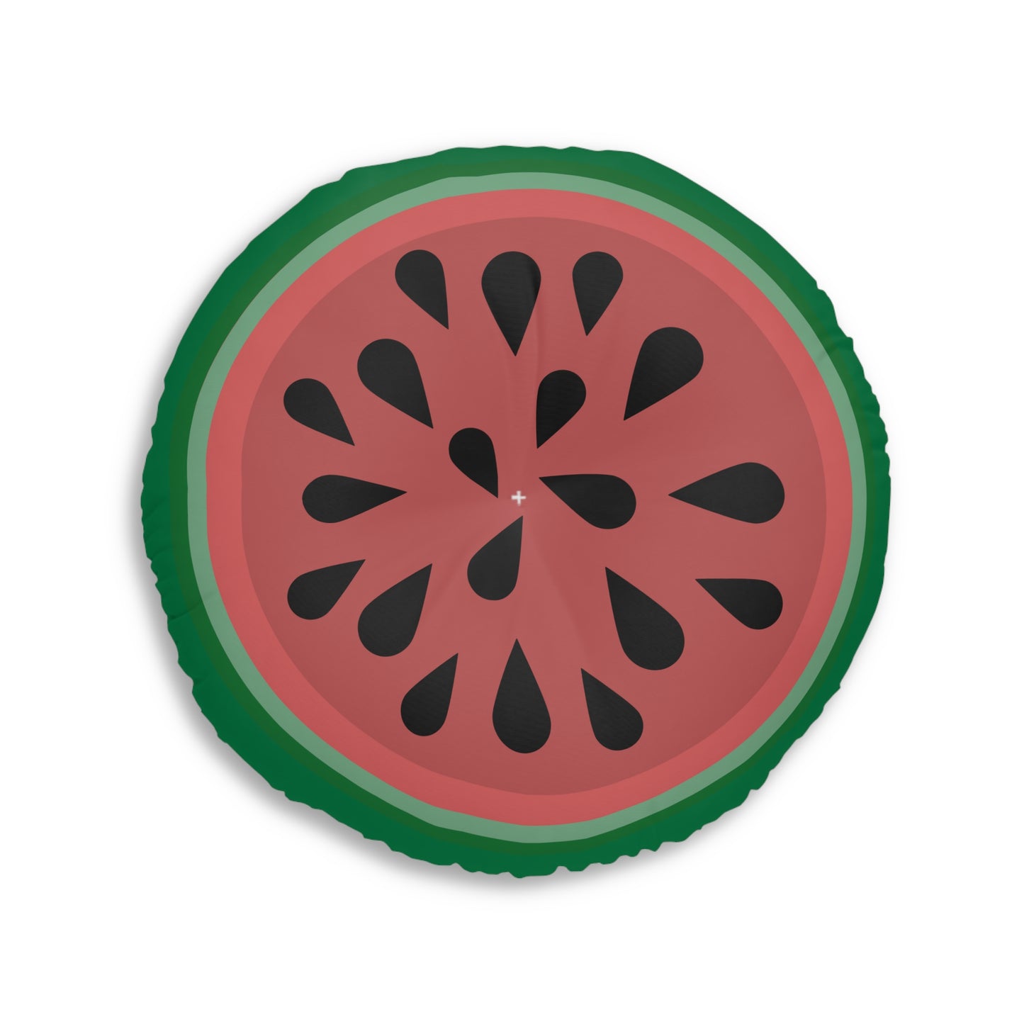 Watermelin/kiwi. Tufted Floor Pillow, Round