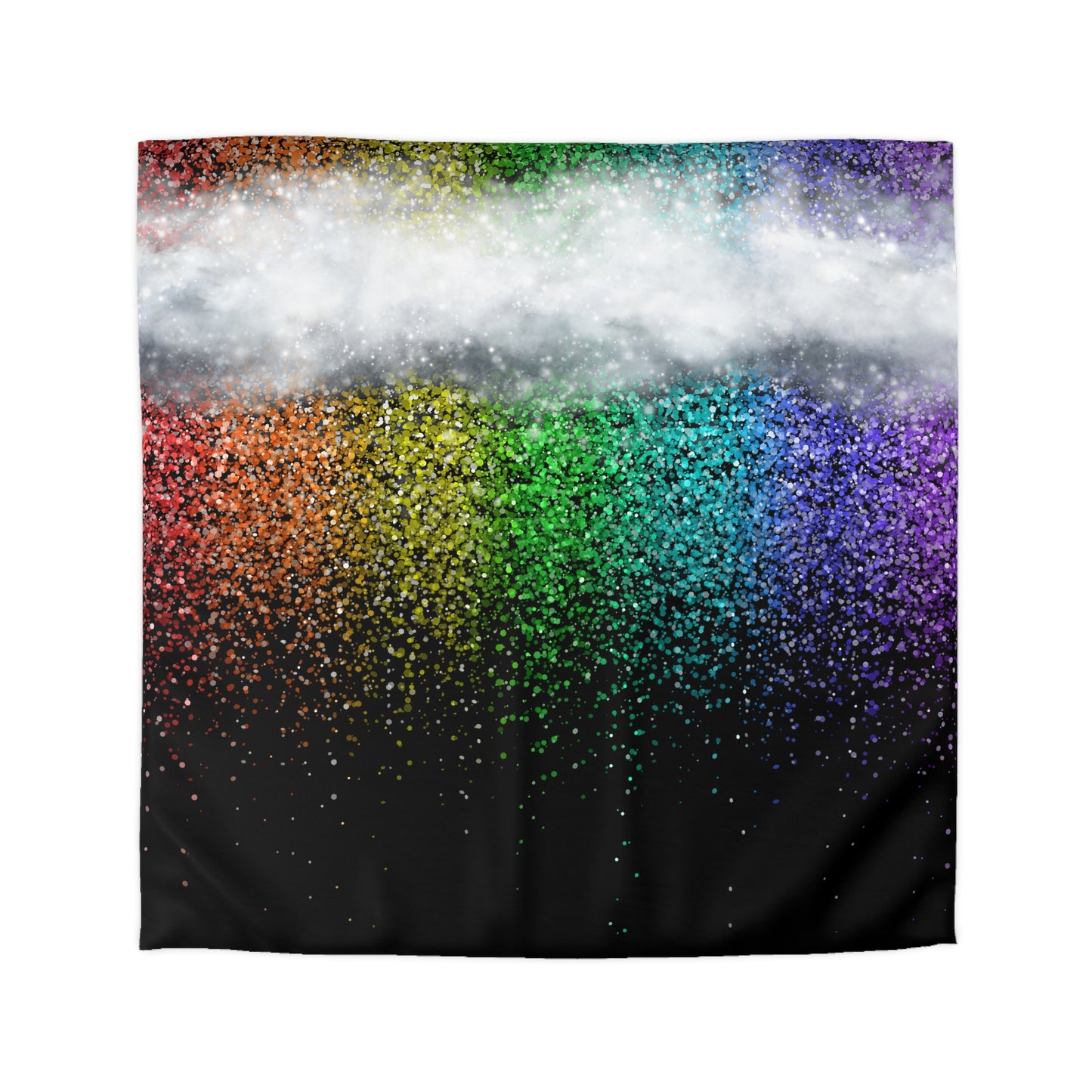 Rainbow, Clouds, Microfiber Duvet Cover