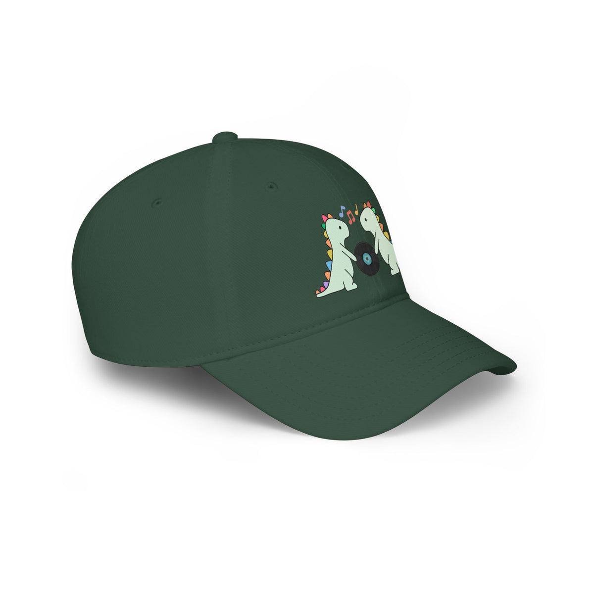 Record Loving Dinos- Low Profile Baseball Cap