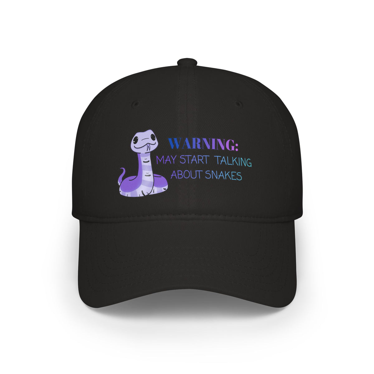 Warning: May Start Talking about Snakes Low Profile Baseball Cap