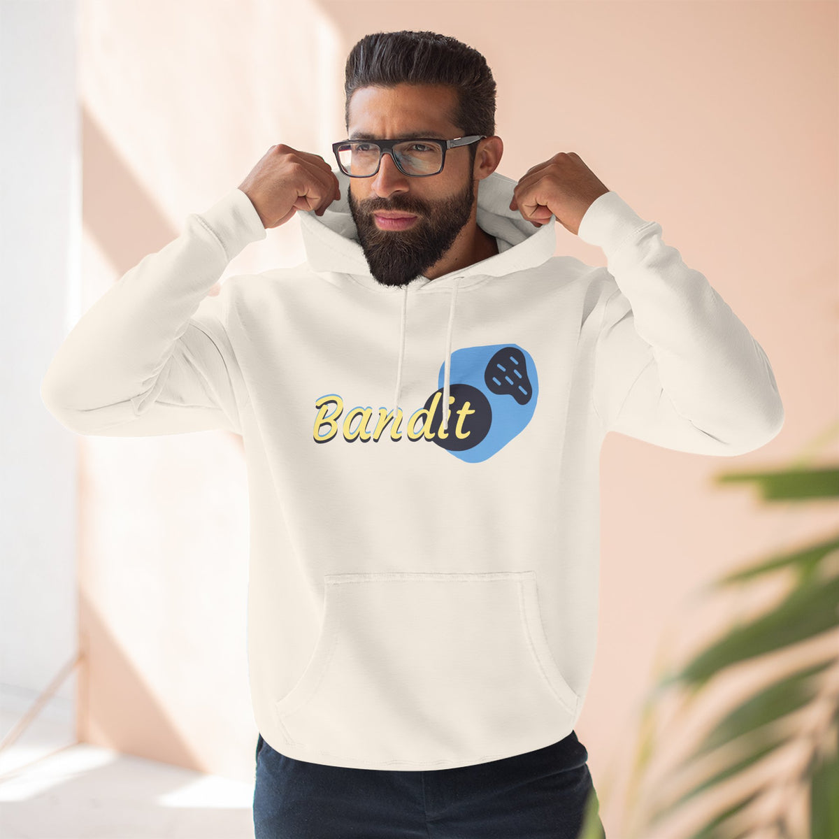 Bandit themed, (Front & Back Design) Adult Fleece Hoodie