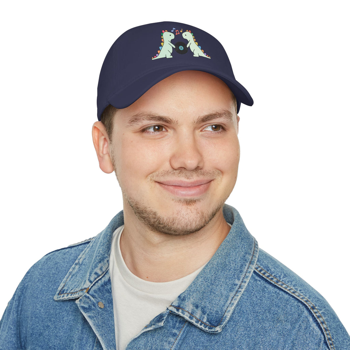Record Loving Dinos- Low Profile Baseball Cap