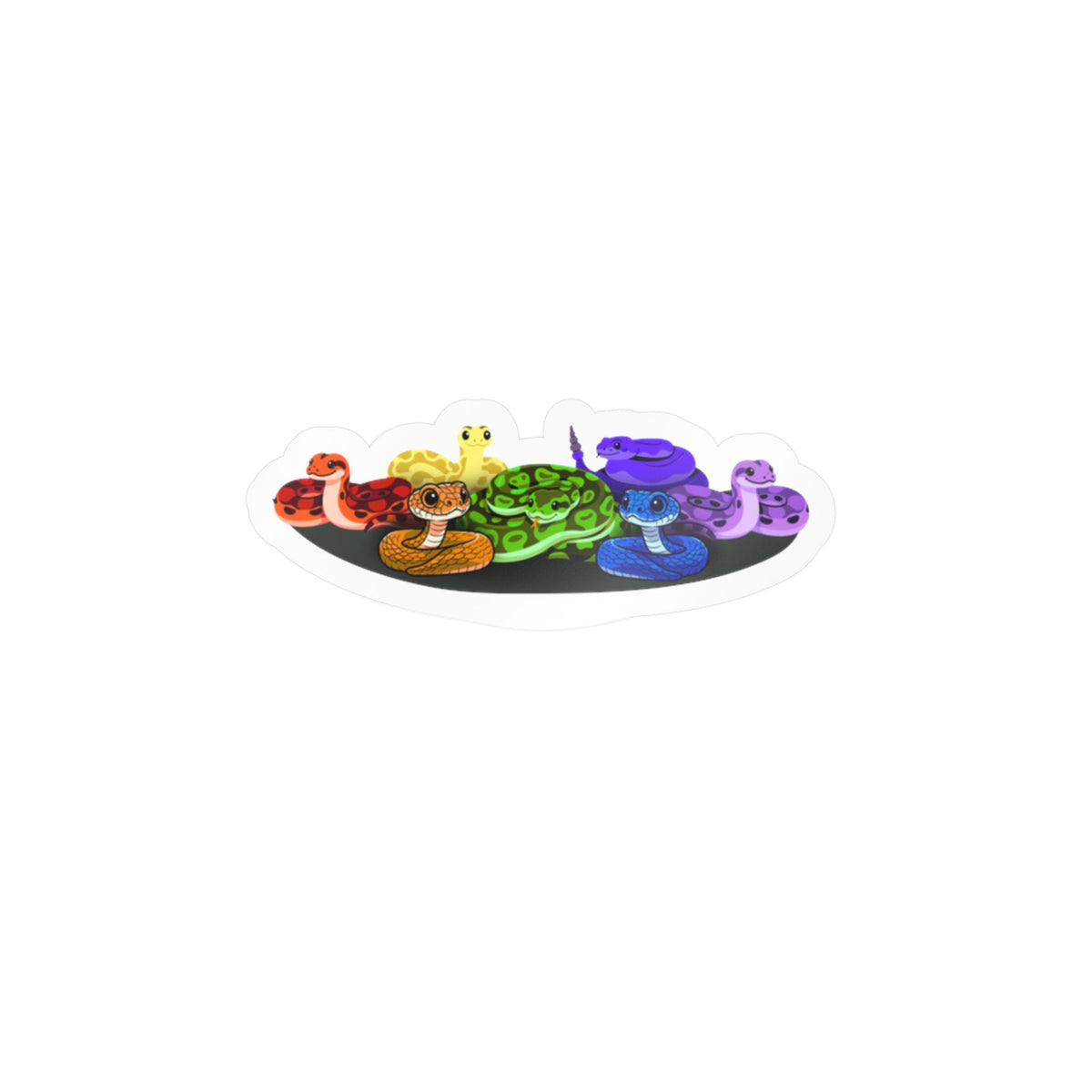 Rainbow of Snakes Kiss-Cut Vinyl Decals