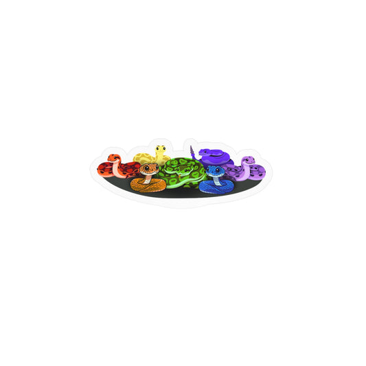 Rainbow of Snakes Kiss-Cut Vinyl Decals