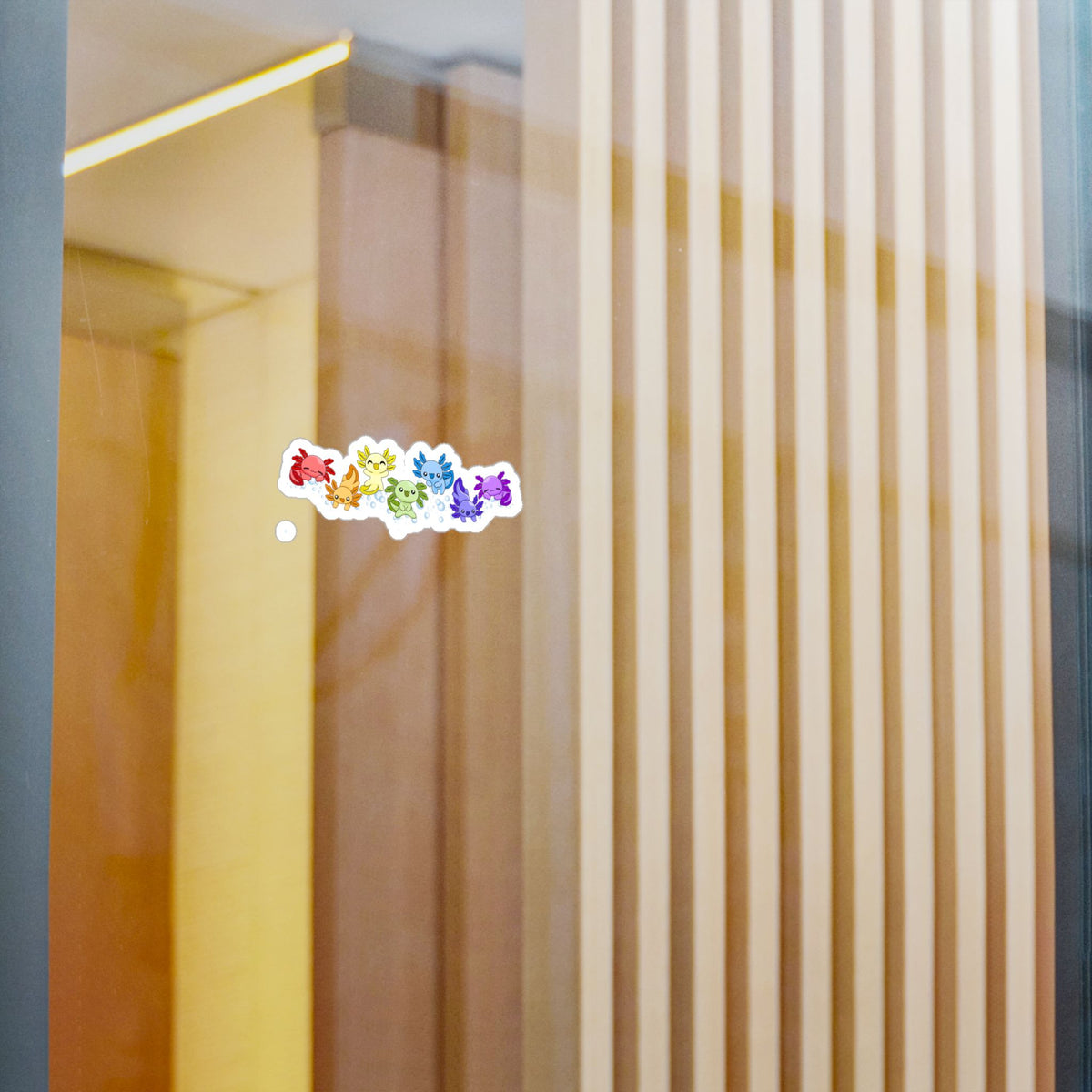 Rainbow of Axolotls Kiss-Cut Vinyl Decals