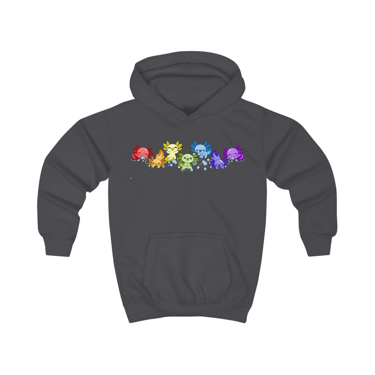 Rainbow of Axolotls!  Kids Hoodie