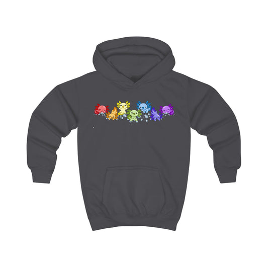 Rainbow of Axolotls!  Kids Hoodie
