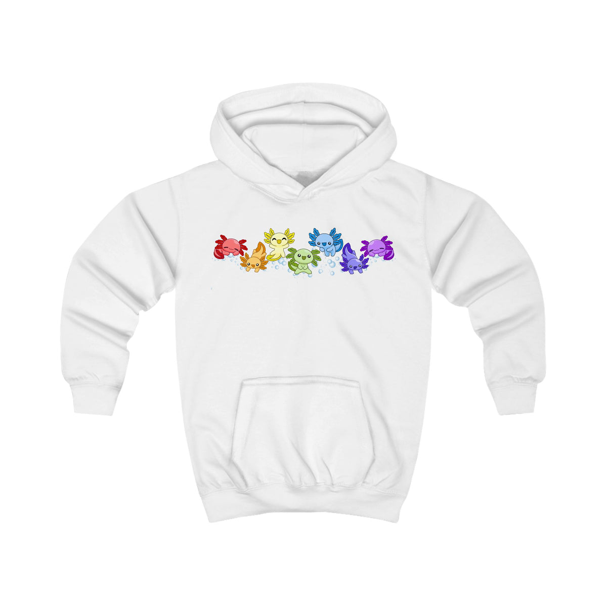 Rainbow of Axolotls!  Kids Hoodie