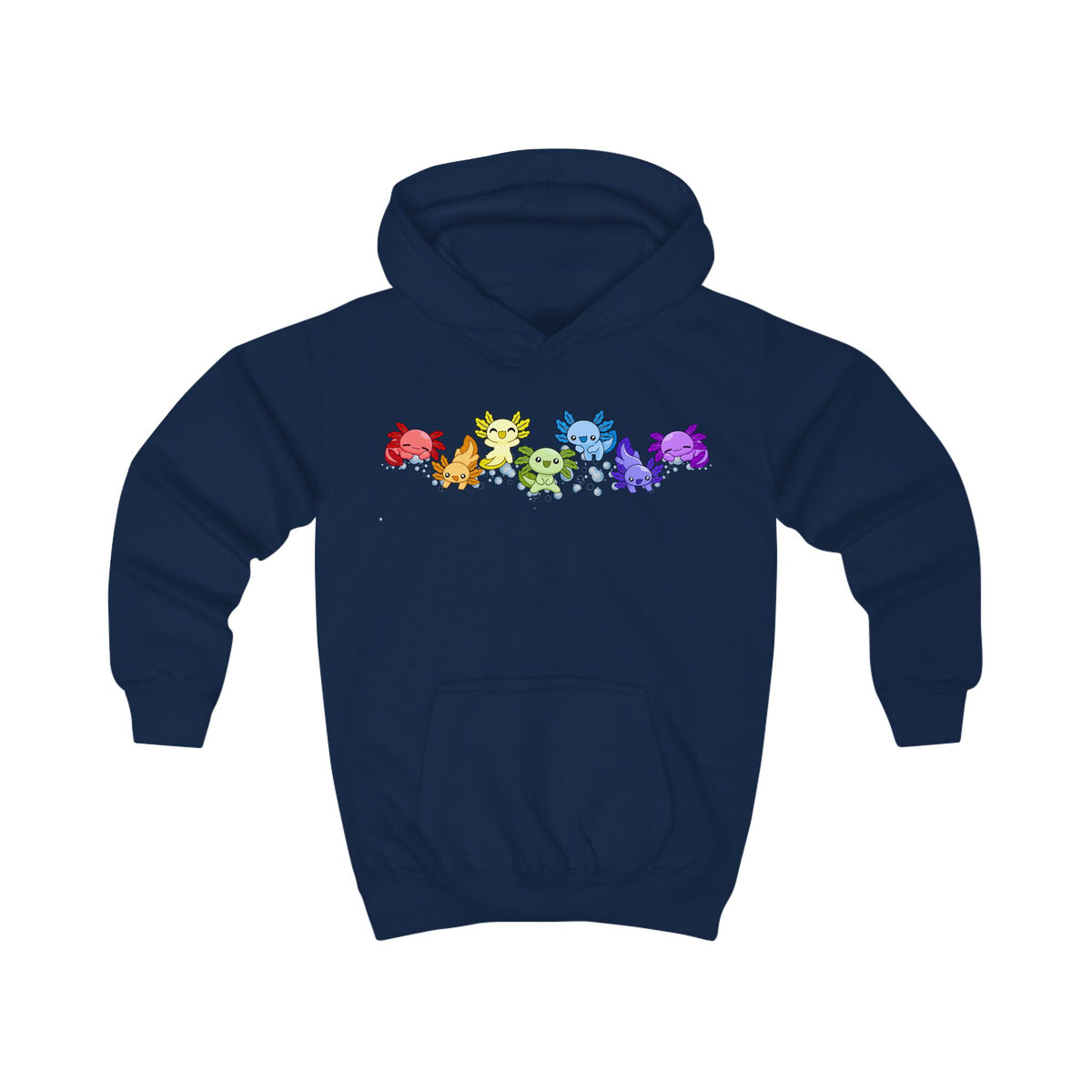 Rainbow of Axolotls!  Kids Hoodie