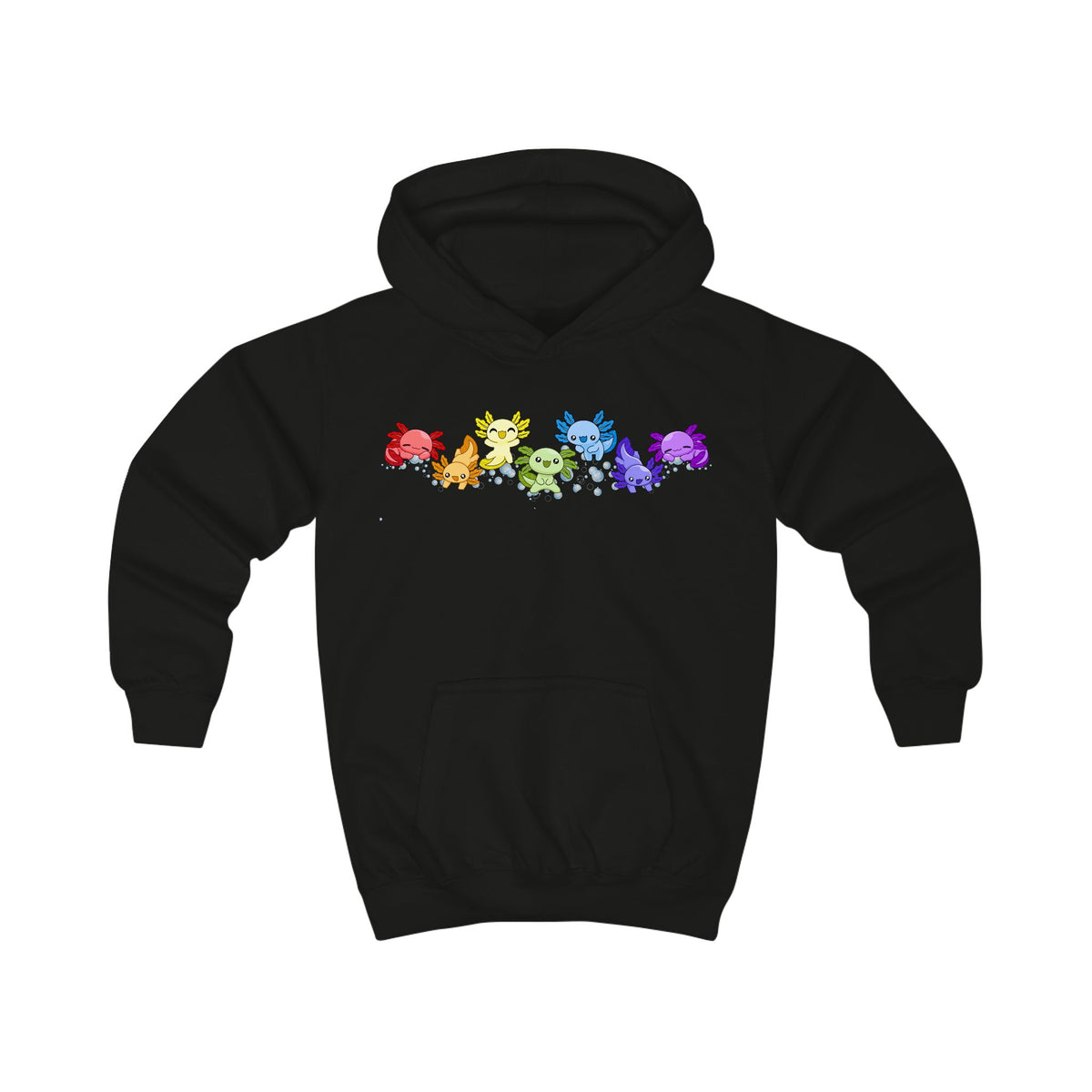 Rainbow of Axolotls!  Kids Hoodie