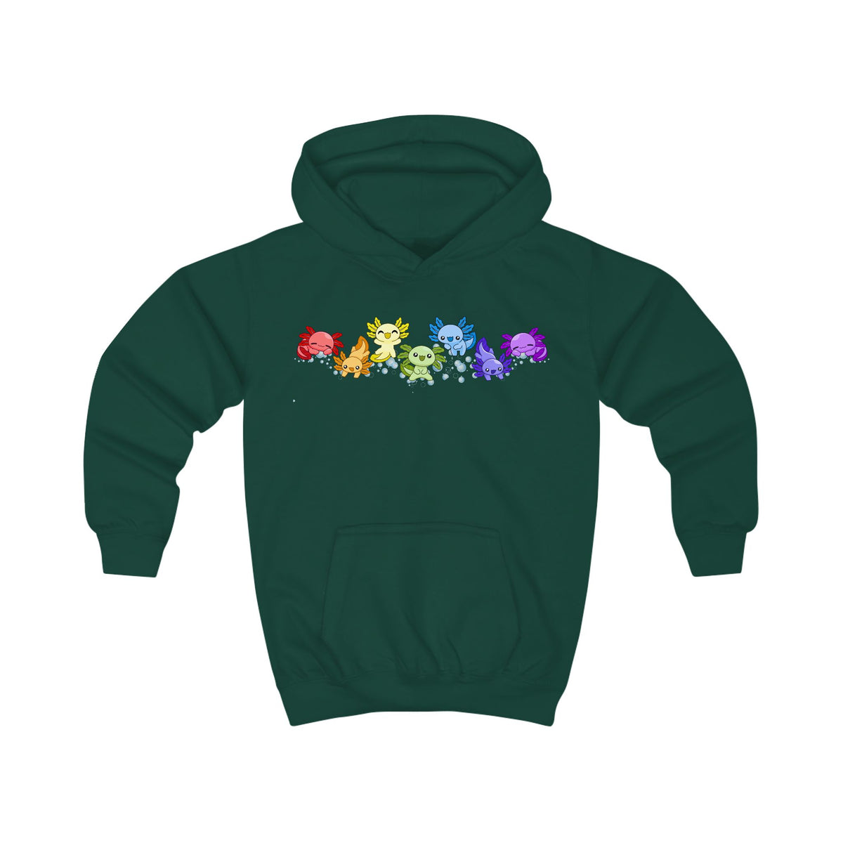 Rainbow of Axolotls!  Kids Hoodie
