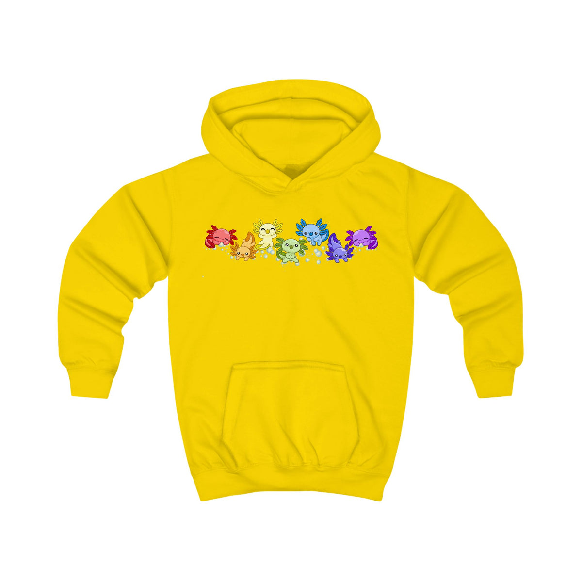 Rainbow of Axolotls!  Kids Hoodie