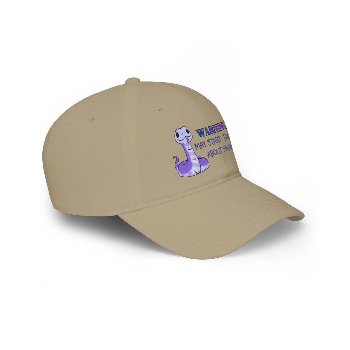 Warning: May Start Talking about Snakes Low Profile Baseball Cap