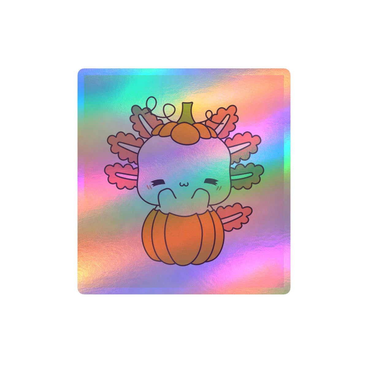 Axolotl and Pumpkin Kiss-Cut Vinyl Decals